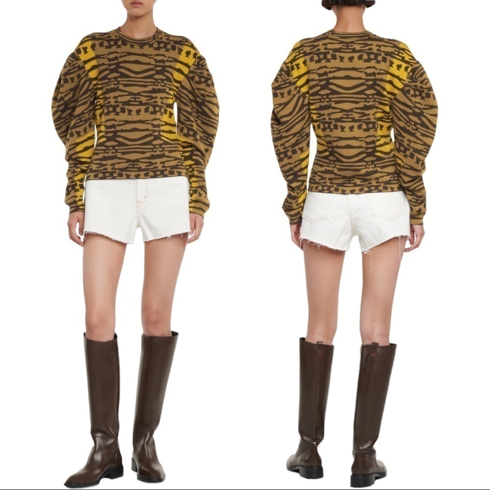 Ulla Johnson | NWT Livia Jacquard Wool Sweater in Desert Jasper - Size Large